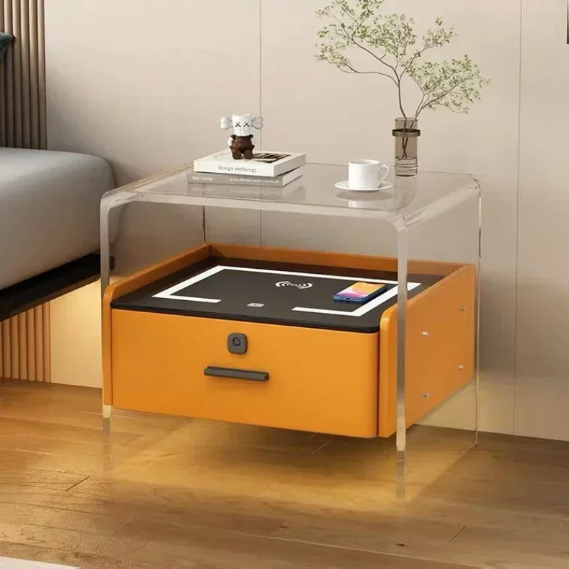 Floating Nightstand With Led Light - # Akrilik Komodinler, Yatak Odası İçin