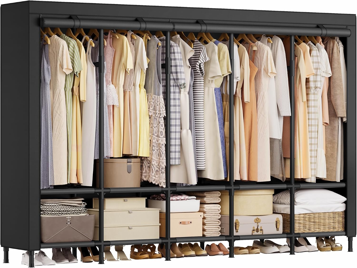 Wardrobe Closet Portable Fabric Cover - Taşınabilir Gardırop Dolabı 83,5 İnç, 5