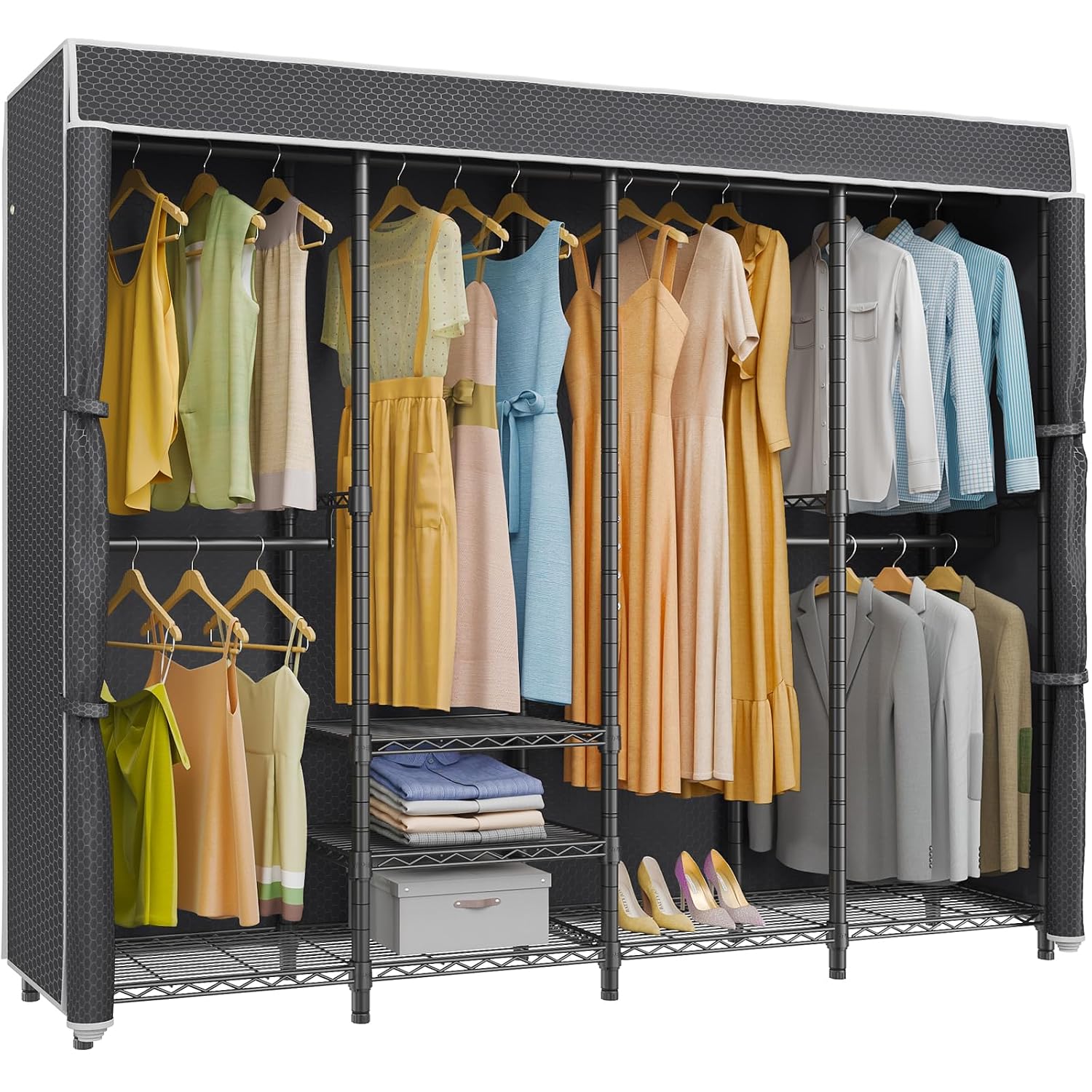 Orta Boy Kapalı Giysi Askılığı - Wardrobe Closet Portable Fabric Cover incelemesi ve fiyatı