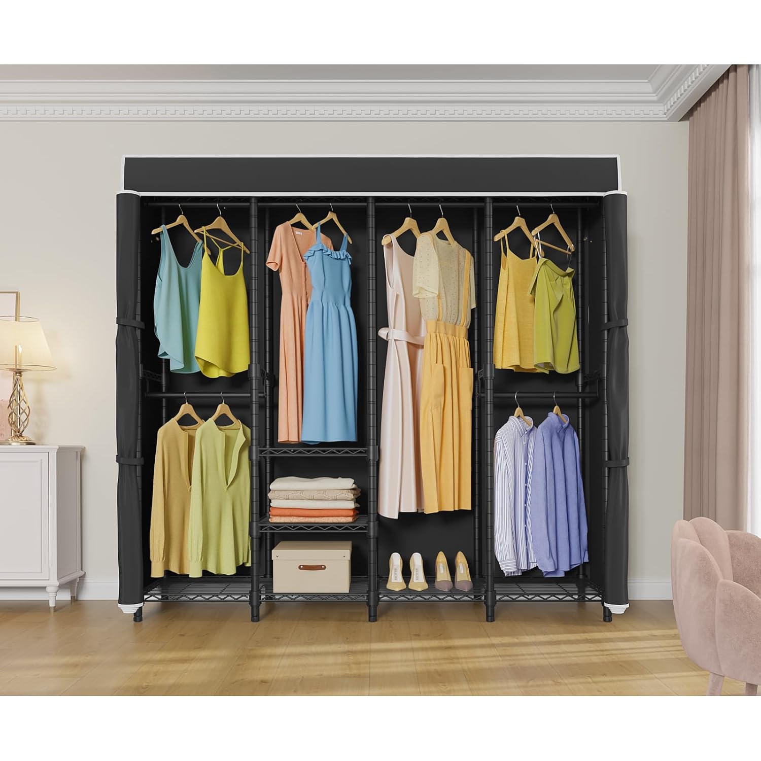 Orta Boy Kapalı Giysi Askılığı - Wardrobe Closet Portable Fabric Cover incelemesi ve fiyatı