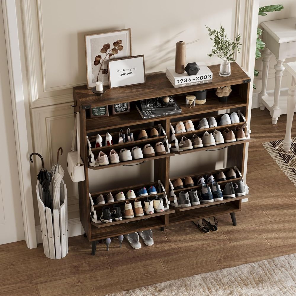 4 Raflı Ayakkabı Dolabı, Antre - Shoe Rack Cabinet Narrow Entryway incelemesi ve fiyatı