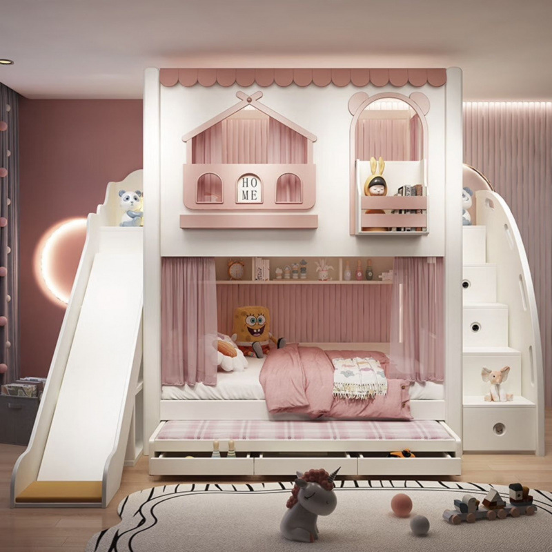 Çocuk yatağı kız prenses ranza - Bunk Bed With Stairs And Slide incelemesi ve fiyatı