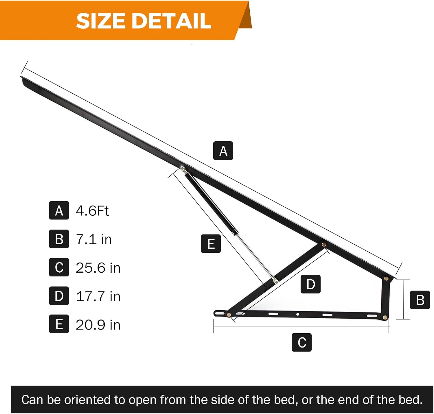 4.6 FT Yatak Kaldırma Mekanizm - Gas Lift Storage Bed Hydraulic incelemesi ve fiyatı