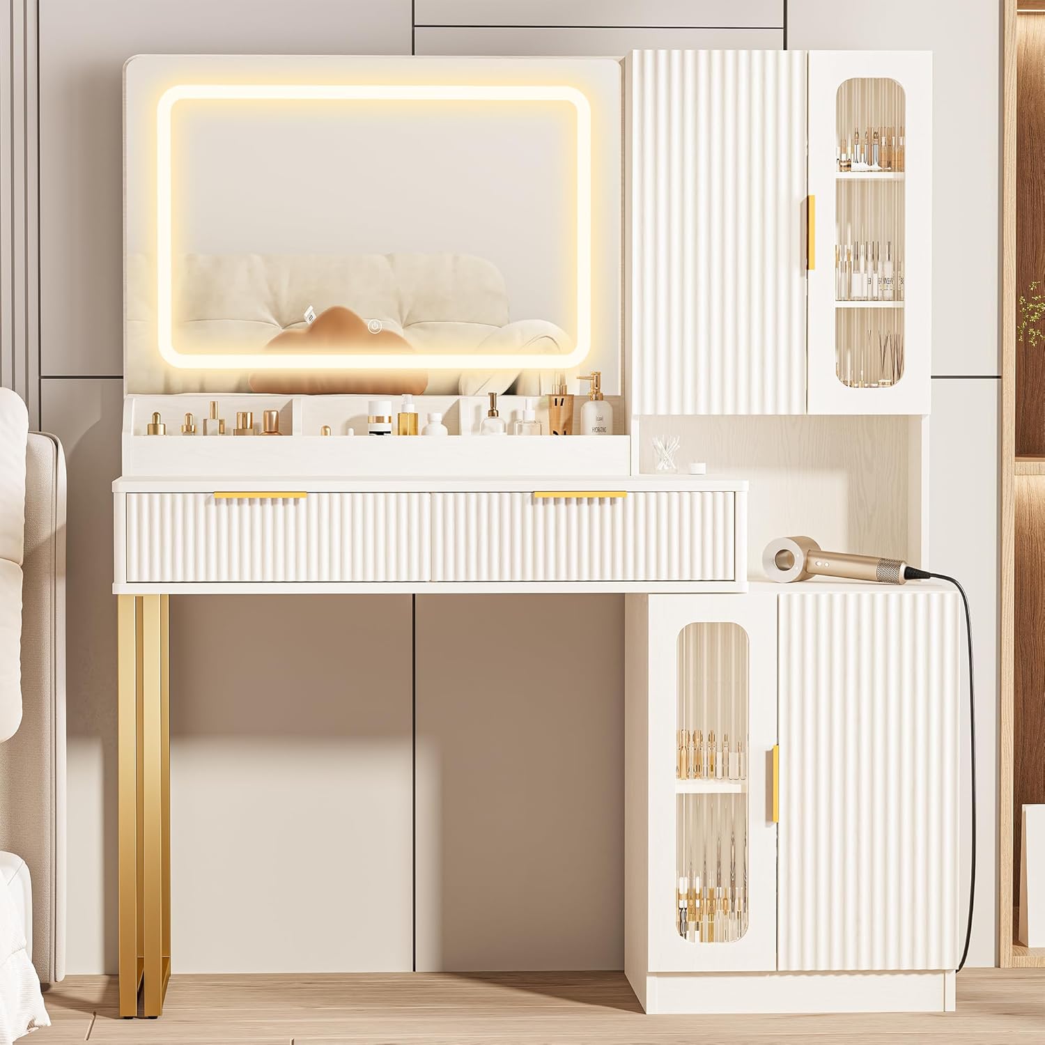 42 inç Makyaj Masası Aynası ve - Dressing Table Vanity With Lighted Mirror incelemesi ve fiyatı